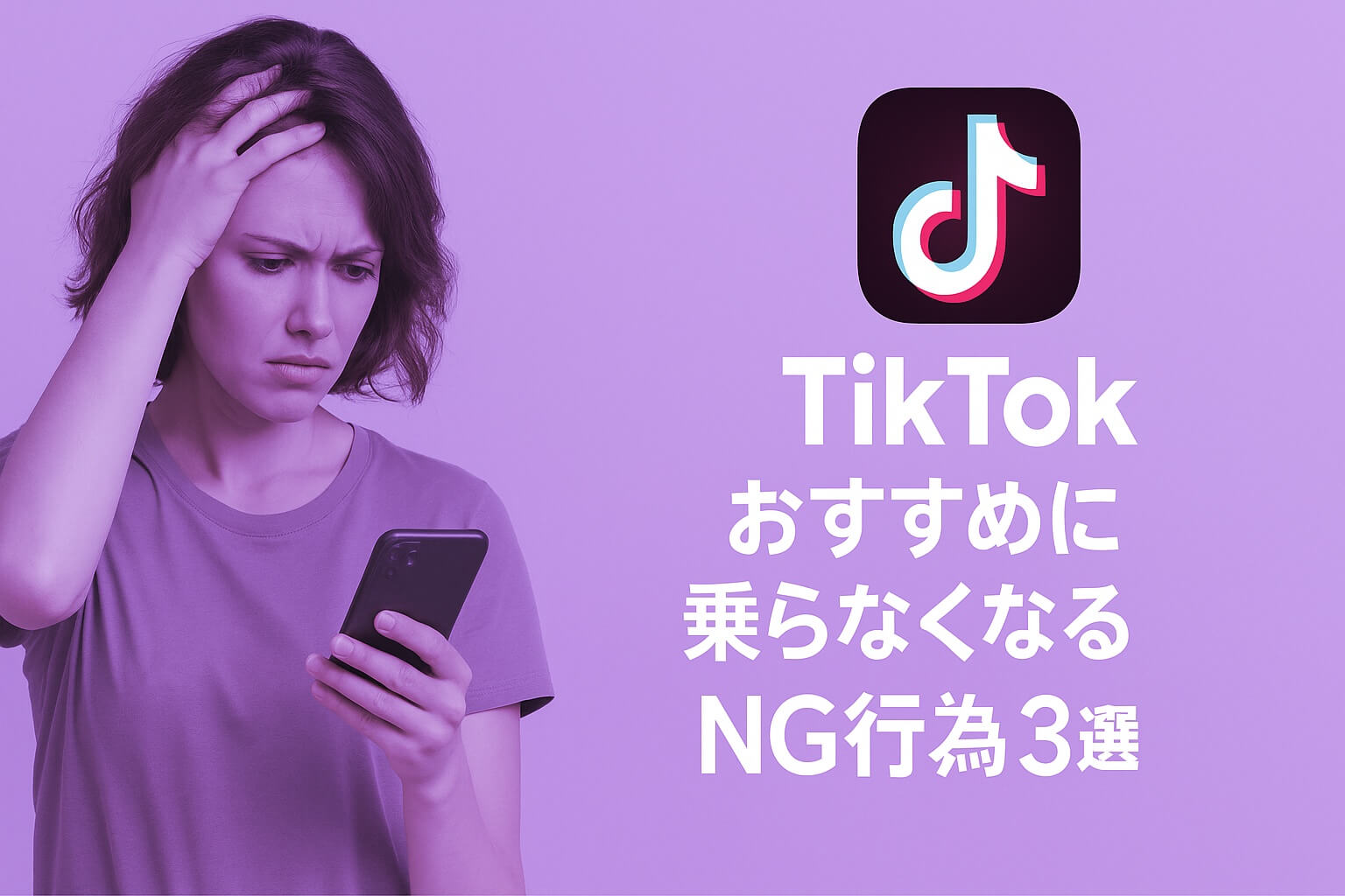 TikTokおすすめに乗らなくなるNG行為3選